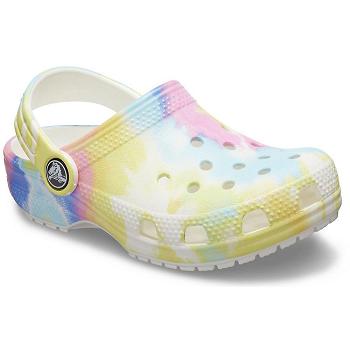 Crocs Classic Tie-Dye Graphic Clog Zlte - Detske Dreváky